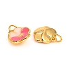 Brass Enamel Charms ZIRC-F816-02A-G-2