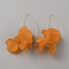 Acrylic Flower Dangle Earrings EJEW-WH0009-30D-1