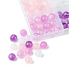 64Pcs 4 Colors Round Imitation Cat Eye Resin Beads RESI-FS0001-66B-3
