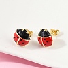 Brass Stud Earrings EJEW-C134-02G-1