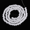 Frosted Transparent Glass Beads Strands GLAA-N016-4mm-11-2