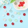 35Pcs Transparent Spray Painted Glass Beads GLAA-YW0001-73-5