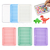 6Pcs 6 Colors ABS Plastic DIY Melty Beads Fuse Beads Tray DIY-DC0004-16-1
