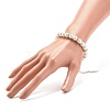 Glass Pearl Beaded Bracelet for Women BJEW-JB08239-3