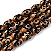 Natural Tibetan Agate 3-Eye Beads Strands G-T138-195C-4