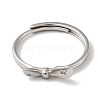 Rhodium Plated 925 Sterling Silver Adjustable Rings for Women RJEW-G302-03P-2