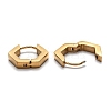 304 Stainless Steel Hexagon Huggie Hoop Earrings STAS-H156-03A-G-3