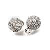 Rack Plating Brass Micro Pave Cubic Zirconia Charms KK-F883-07P-01-2