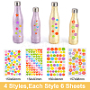 GOMAKERER 4 Bags 4 Styles Flat Round & Flower & Star & Heart Colorful Self-Adhesive Paper Gift Tag Stickers AJEW-GO0001-03-2