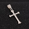 Tarnish Resistant 201 Stainless Steel Cross Pendants STAS-I032-005-2