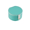 2 Layer Round PU Leather Jewelry Boxes with Mirror Inside PW-WG87377-01-1