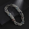 Non-Tarnish 201 Stainless Steel Rope Chain Bracelets BJEW-R313-08C-P-4