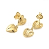 304 Stainless Steel Heart Stud Earrings for Women EJEW-U020-23G-2