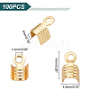 Unicraftale 100Pcs 304 Stainless Steel Folding Crimp Ends STAS-UN0041-16-3