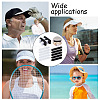 CHGCRAFT 100Pcs 2 Colors EVA Plastic Golf Hat Sweat Liner AJEW-CA0003-01-5