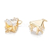 Brass Clear Cubic Zirconia Links LS-ZIRC-G170-08G-3