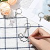 30Pcs Iron Split Key Rings with Chain DIY-YW0009-02-5