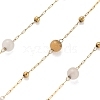 Natural Sunstone & 304 Stainless Steel Beads Link Chains CHS-K021-08A-04-1