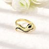 Brass Enamel Cuff Rings for Women RJEW-F188-04G-01-1