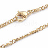 304 Stainless Steel Figaro Chain Necklaces NJEW-L173-013-G-1