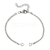Iron Rhinestone Strass Chains Bracelet Makings AJEW-JB01170-1