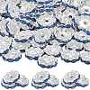 120Pcs Brass Rhinestone Spacer Beads RB-SZ0001-07A-1