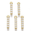 Brass Micro Pave Cubic Zirconia Charms X-KK-T060-05-I-G-NF-1