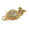 Brass Micro Pave Cubic Zirconia Pendants ZIRC-L100-039G-3