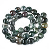 Natural Moss Agate Beads Strands G-S359-368-2