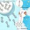 10Pcs Alloy Crystal Rhinestone Star European Dangle Charms MPDL-YW0001-06-5