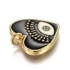 Brass Micro Pave Cubic Zirconia Pendants ZIRC-B0003-30G-3