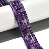 Natural Purple Fluorite Beads Strands G-P553-E02-03-2