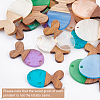 SUPERFINDINGS DIY 8 Pair Fish Resin & Walnut Wood Earring Makings Kit DIY-FH0001-73-4