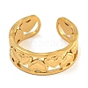 304 Stainless Steel Open Cuff Rings for Women RJEW-L125-07G-01-2