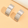 Non-Tarnish Chic Stainless Steel Rectangle Stud Earrings for Women WA8449-1