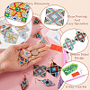  DIY Diamond Painting Rhombus & Triangle Dangle Earring Kits DIY-TA0004-97-4