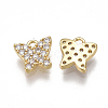 Brass Micro Pave Cubic Zirconia Charms X-KK-T038-363G-2