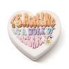 Heart Silicone Focal Beads SIL-Q016-01E-1