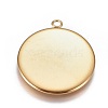 Ion Plating(IP) 304 Stainless Steel Pendant Cabochon Settings LS-X-STAS-G127-13-25mm-G-2