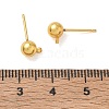 Brass Stud Earring Findings KK-CBA80F9-03G-3