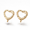 Brass Stud Earring Findings KK-T038-473G-1