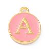 Golden Plated Alloy Enamel Charms X-ENAM-Q437-14A-1