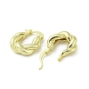 Rack Plating Brass Twist Rope Hoop Earrings EJEW-Z035-01G-2