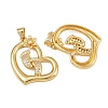 Brass Micro Pave Cubic Zirconia Pendants ZIRC-I367-12G-09-2
