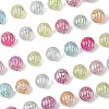 50Pcs UV Plating Rainbow Iridescent Acrylic Beads PACR-CJ0001-28-8