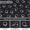 Unicraftale 120Pcs 2 Style 304 Stainless Steel Leverback Earring Findings STAS-UN0038-45-5