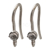 304 Stainless Steel Rhinestone Earring Hooks STAS-D310-01P-04-1