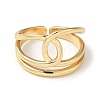 Rack Plating Brass Open Cuff Rings for Women RJEW-M162-27G-2