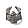 Alloy Bat Open Cuff Rings for Men Women RJEW-G286-02B-2