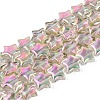 Electroplate Transparent Glass Beads Strands EGLA-N056-04A-A03-1
